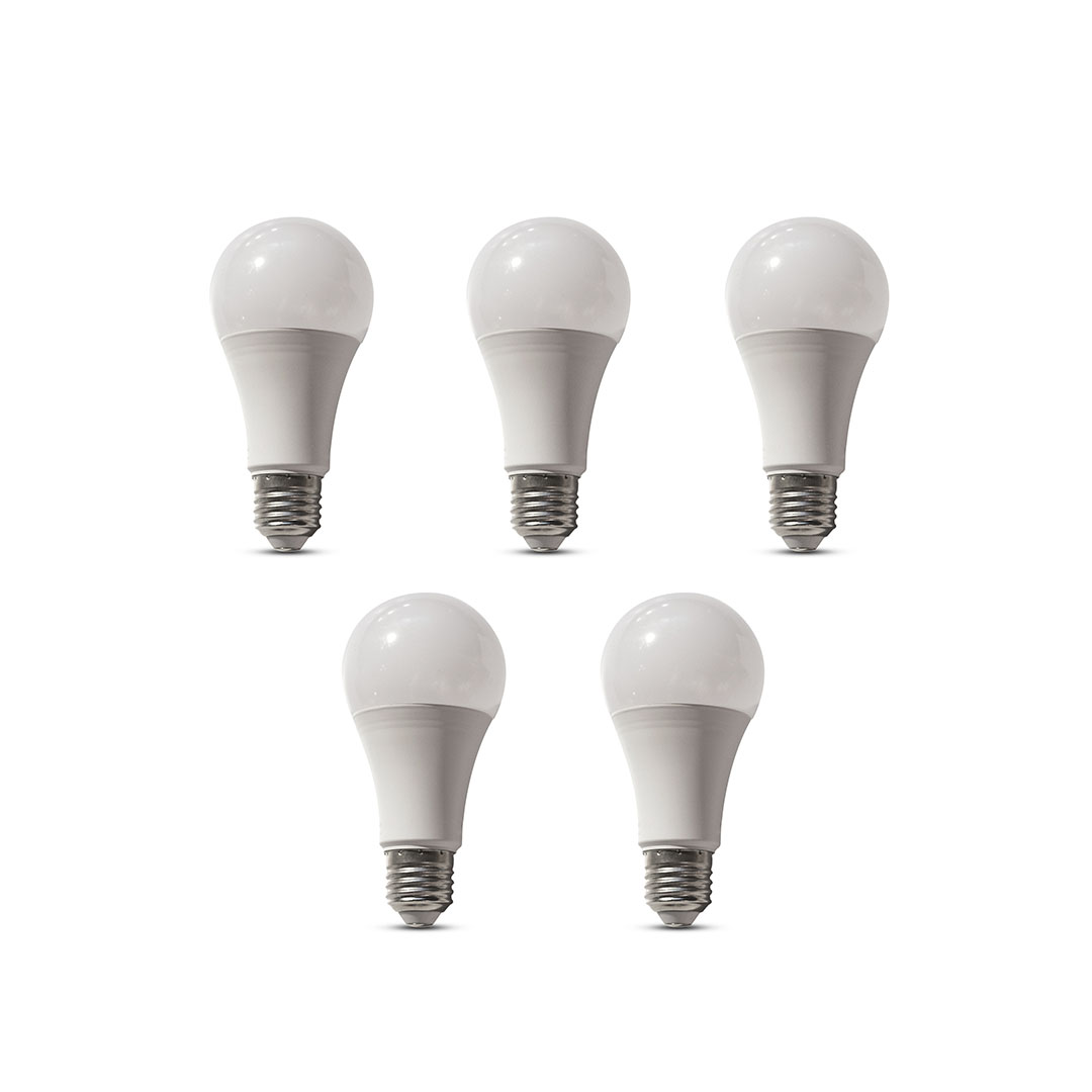 لمبات ليد - 12 وات - إضاءة بيضاء - 5 لمبات