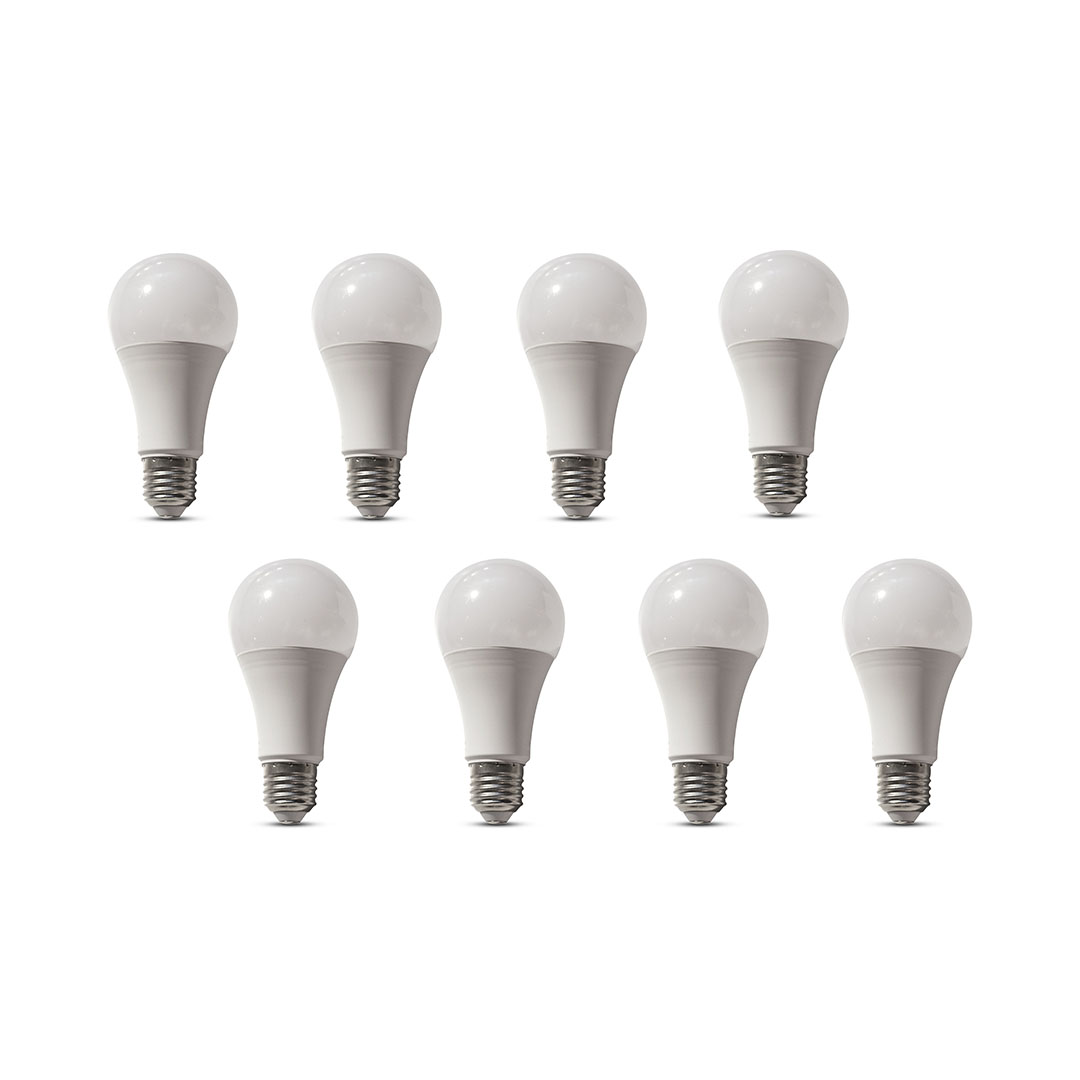 لمبة 12 وات اضاءة بيضاء - 8 قطع - أبيض - RL-LP-A-051