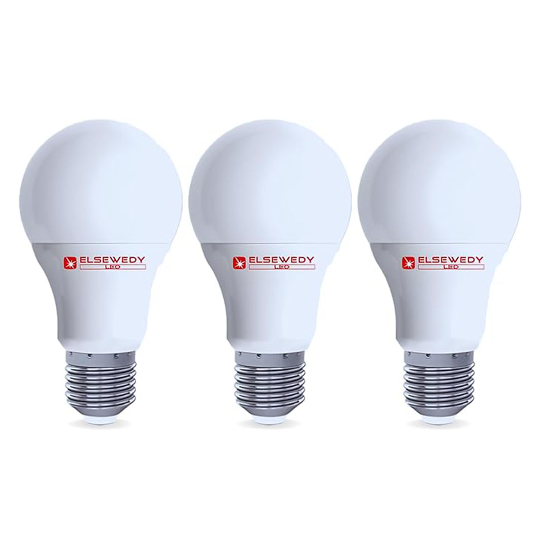 لمبات ليد سويدى 9 وات اضاءة ابيض - بلاستيك - 3 قطع - ابيض - RL-LP-S-006