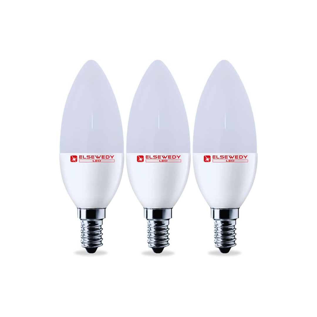 لمبات ليد بلحة سويدي 6 وات اضاءة ورم - بلاستيك - 3 قطع - ابيض - RL-LP-S-014