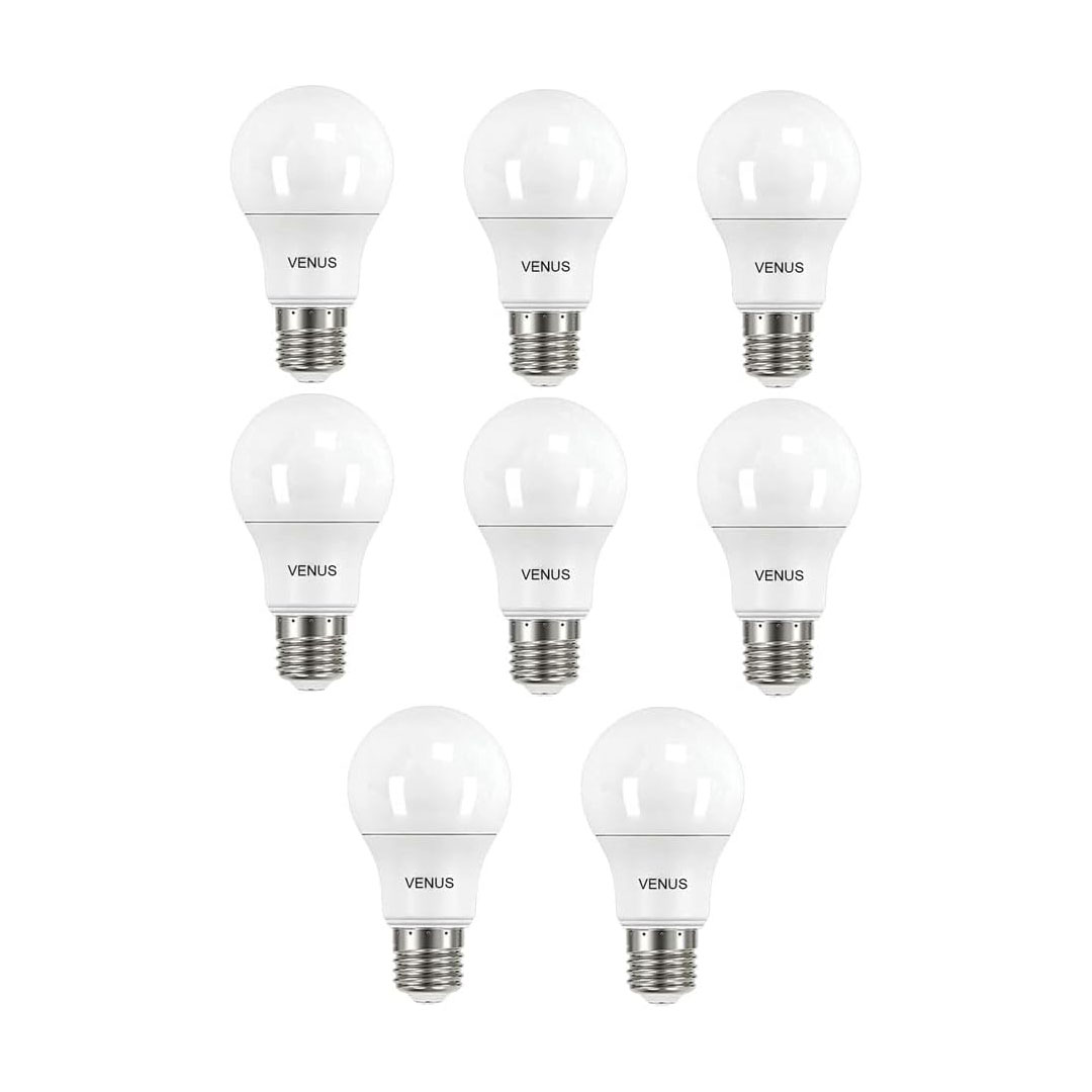 لمبات ليد فينوس 12 وات اضاءة ابيض - بلاستيك - 8 قطع - ابيض - RL-LP-S-041