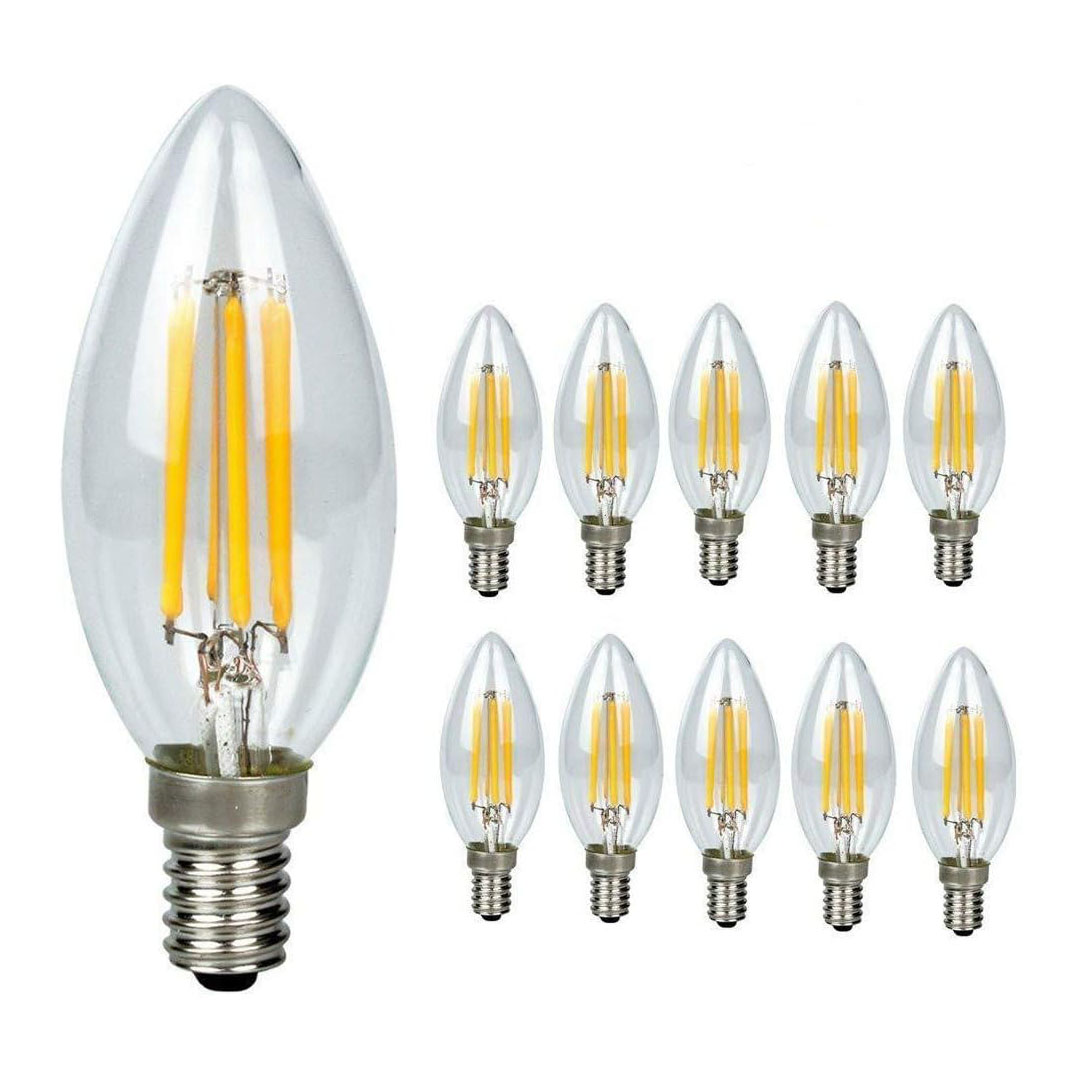 عدد 10 لمبات ليد بلحة 4 وات اضاءة ورم - زجاج - 10 قطع - شفاف - RL-LP-S-051