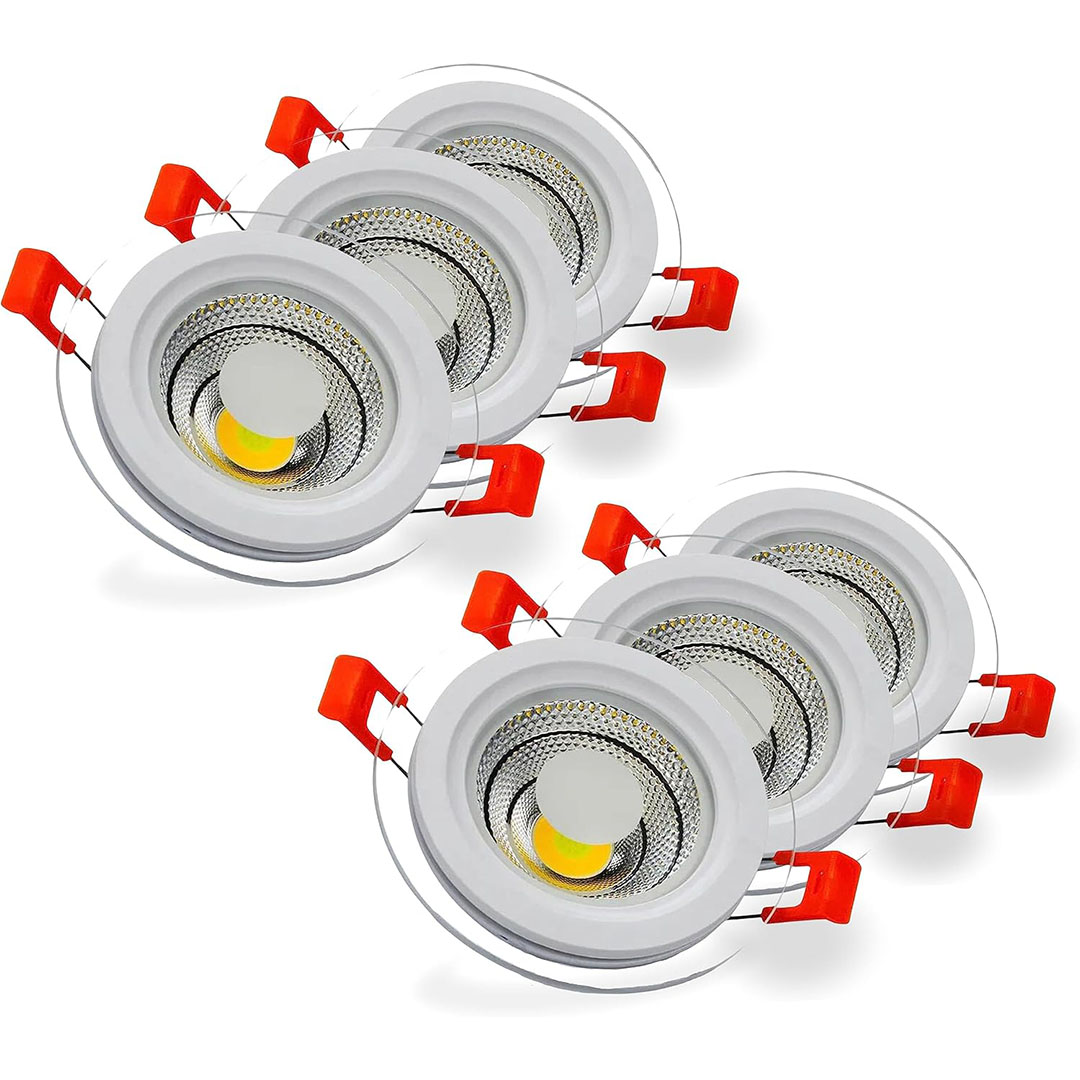 سبوط داخل زجاحي 6 وات 3 اضاءة - معدن * زجاج - 6 قطع - ابيض - RL-LP-S-060