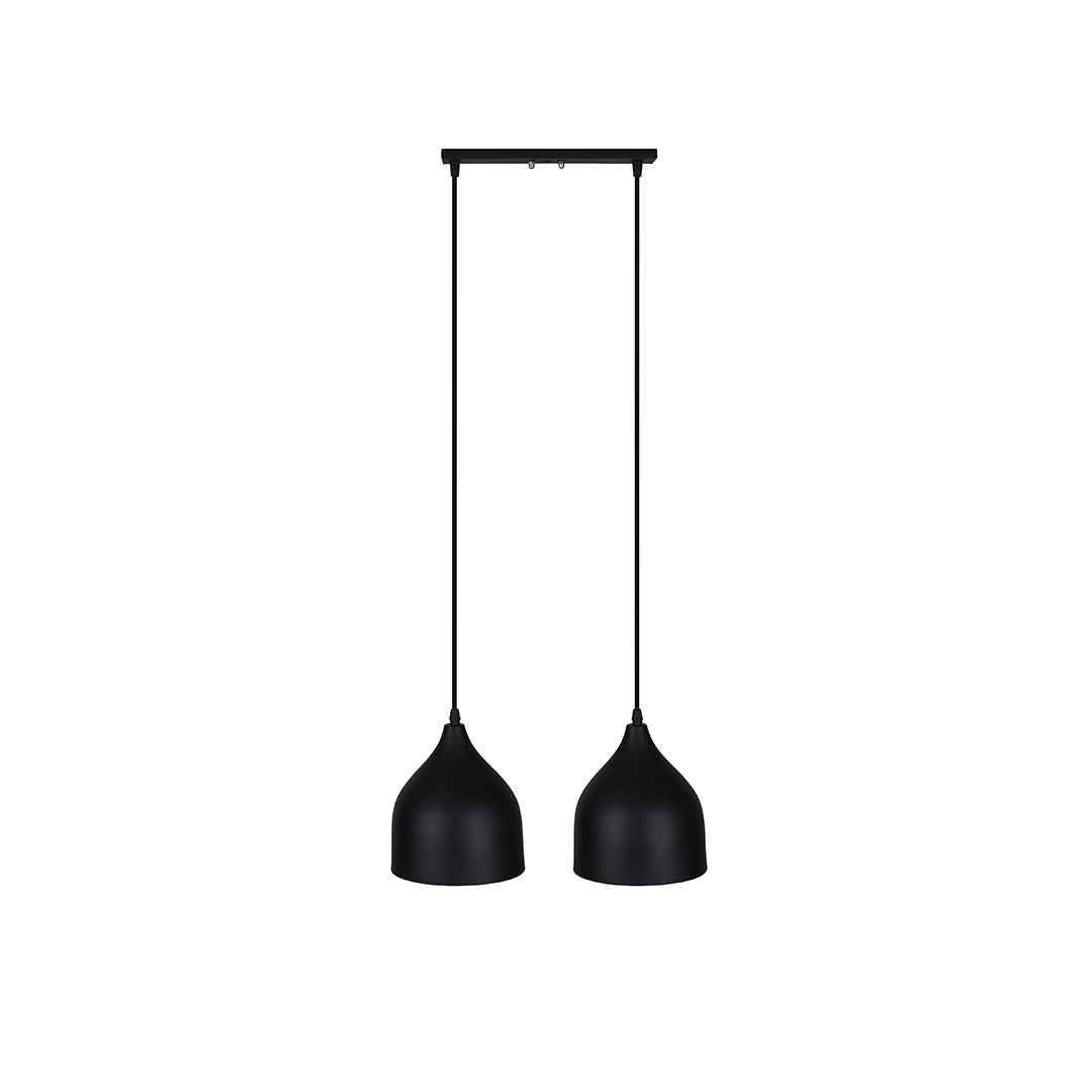 مصباح سقف ثنائي مودرن معدن - أسود - RL-NA-020