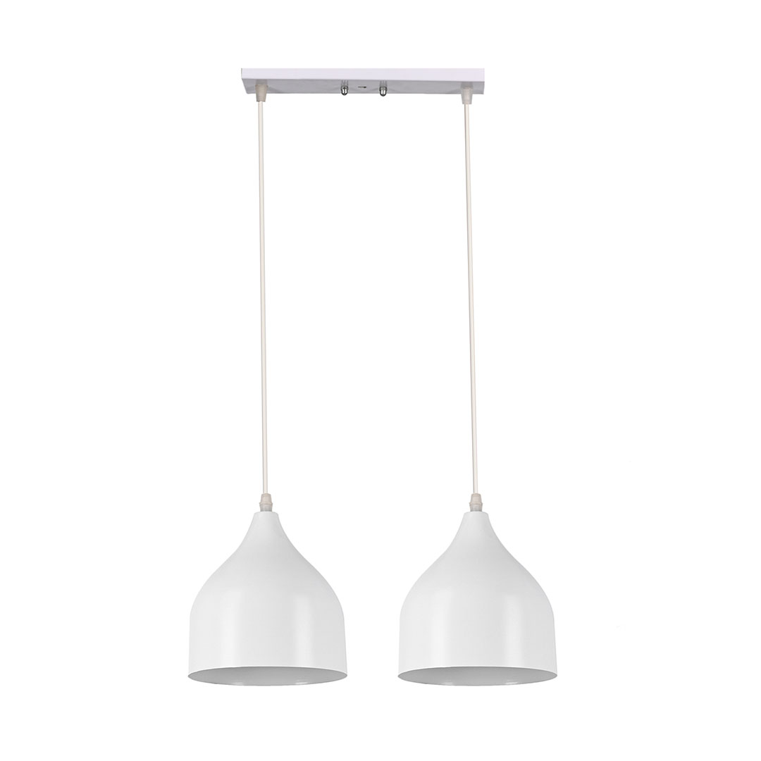 مصباح سقف ثنائي مودرن معدن - أبيض - RL-NA-021