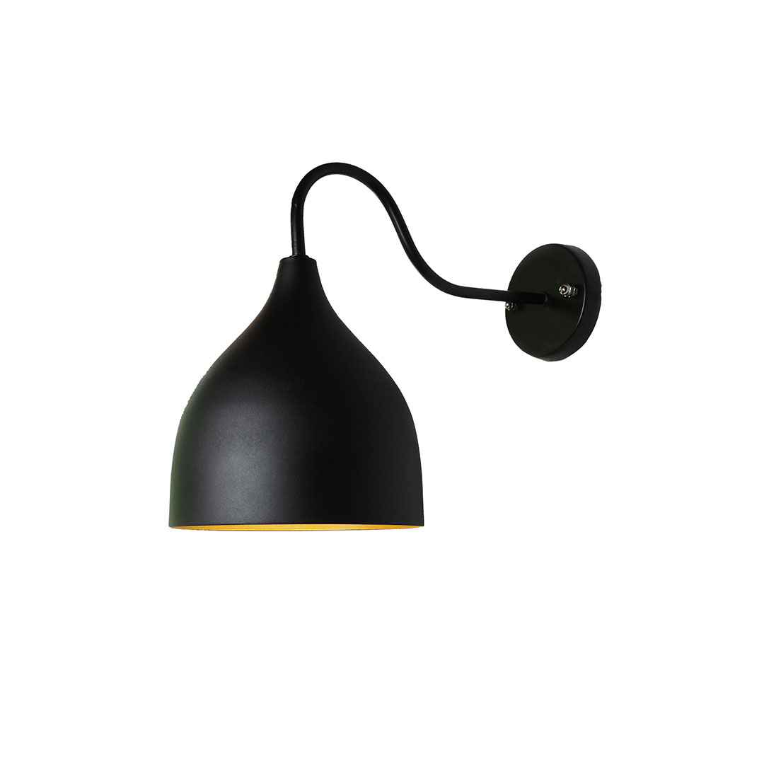 أبليك للحائط معدن - أسود