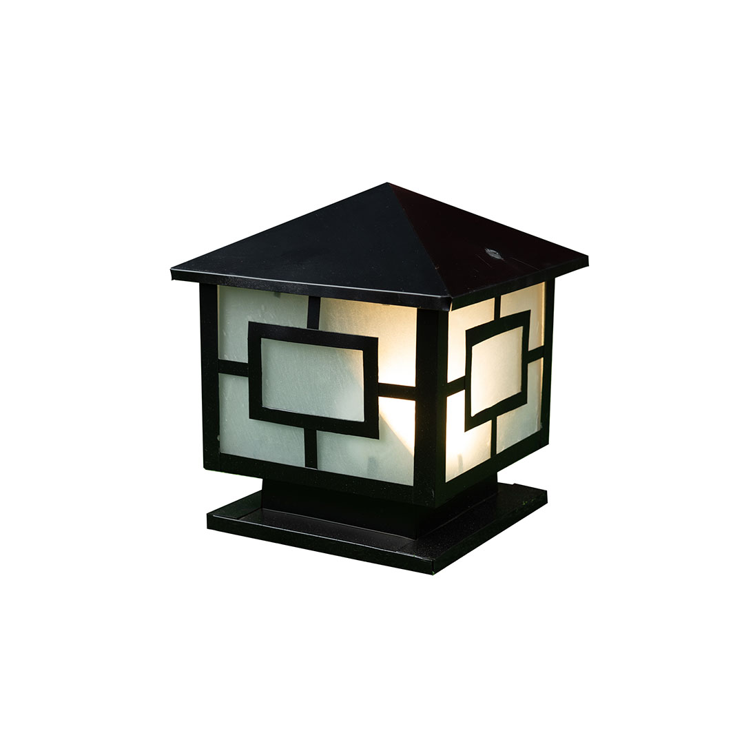 فانوس سور صاج محمل مودرن معدن - اسود - RL-PB-A-002