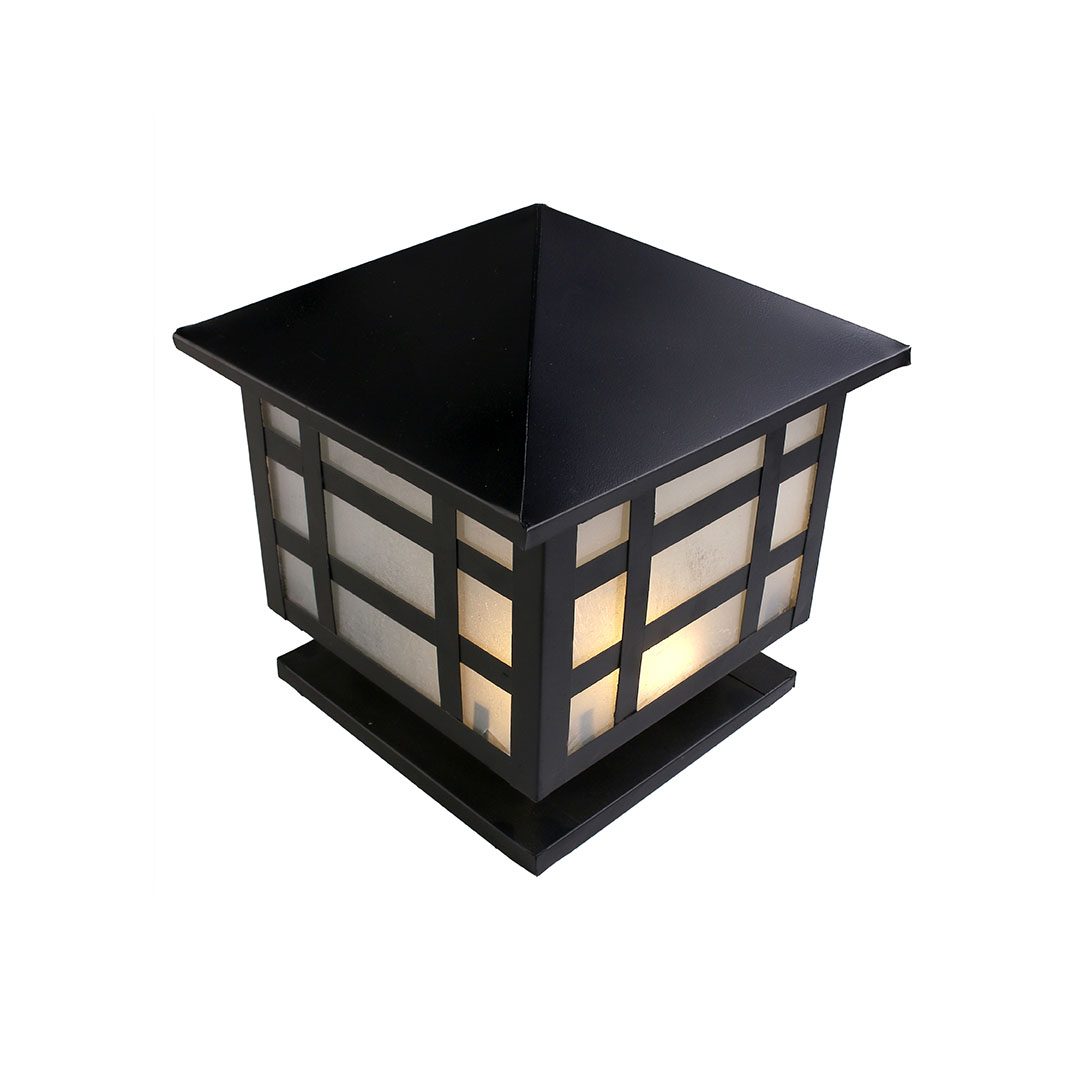 فانوس سور صاج محمل مودرن معدن - اسود - RL-PB-A-006