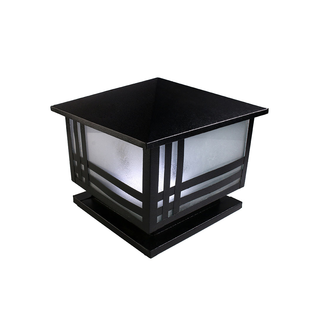 فانوس سور صاج محمل مودرن معدن - اسود - RL-PB-A-008