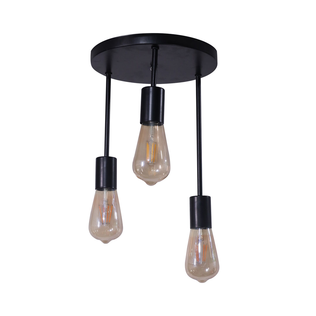 مصباح سقف مودرن معدن - أسود - RL-RS-003