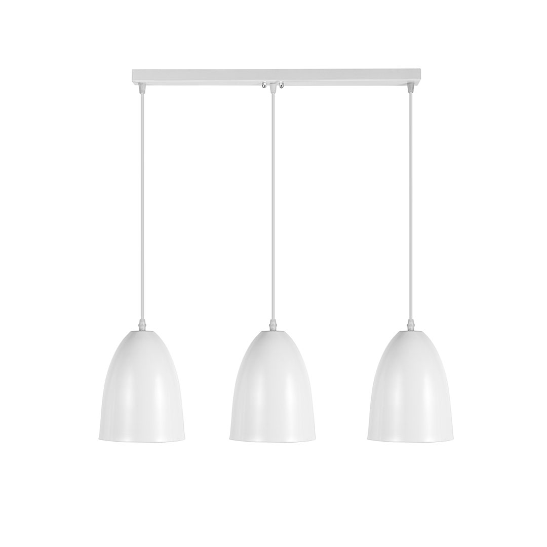 نجفة مسطرة معدن - أبيض