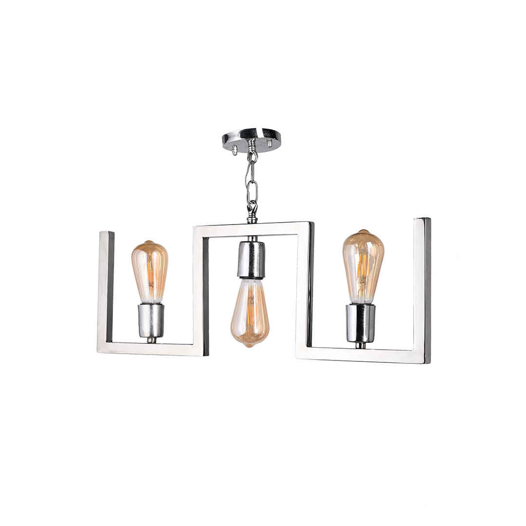 نجفة مسطرة ثلاثية مبتكرة - كروم