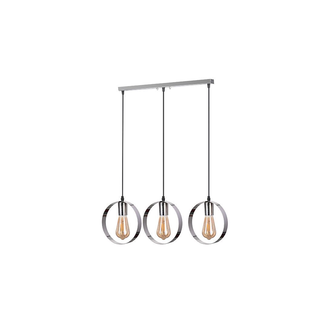 نجفة مسطرة أشكال دائرية - كروم