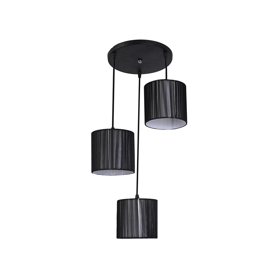 نجفة شابوه ثلاثية - أسود