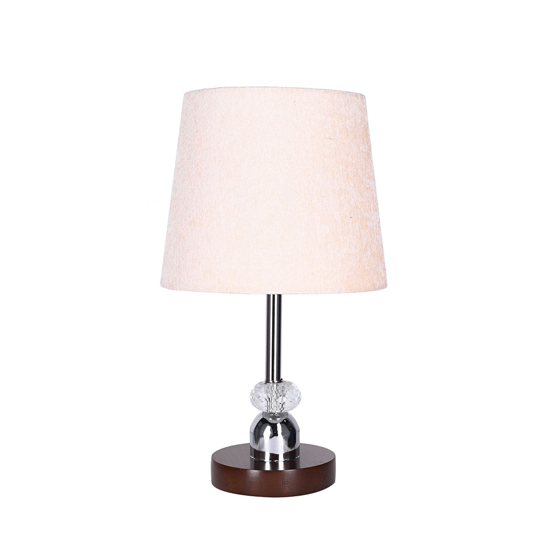 مصباح مكتب مودرن خشب بشابوه قماش - بيج - RL-TL-A-003