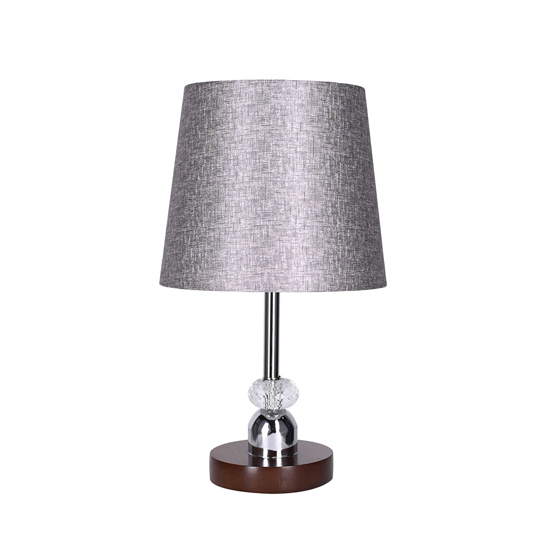 مصباح مكتب مودرن خشب بشابوه قماش - فضي - RL-TL-A-004