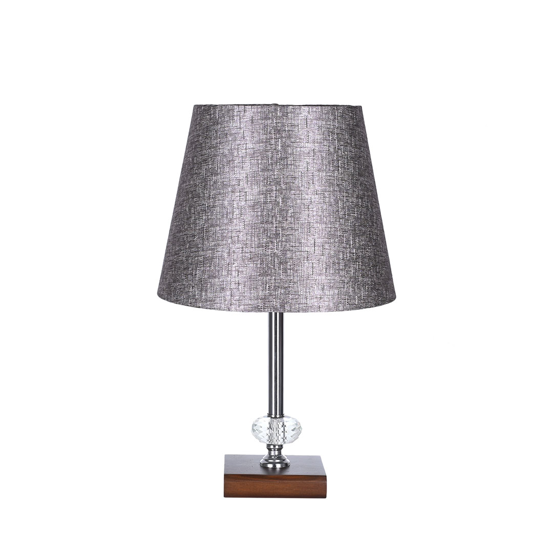 مصباح مكتب مودرن خشب بشابوه قماش - فضي - RL-TL-A-008