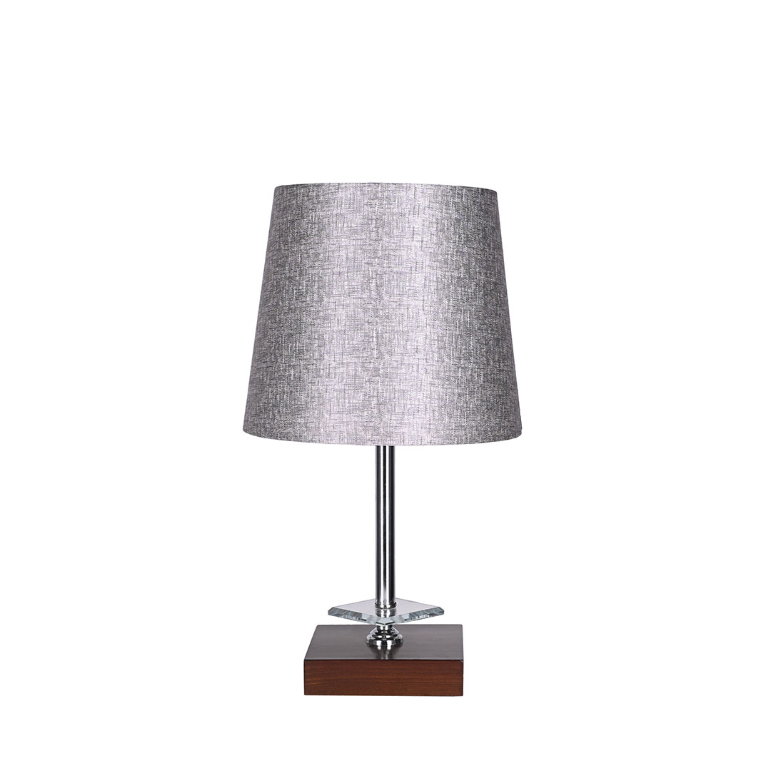 مصباح مكتب مودرن خشب بشابوه قماش - فضي - RL-TL-A-012