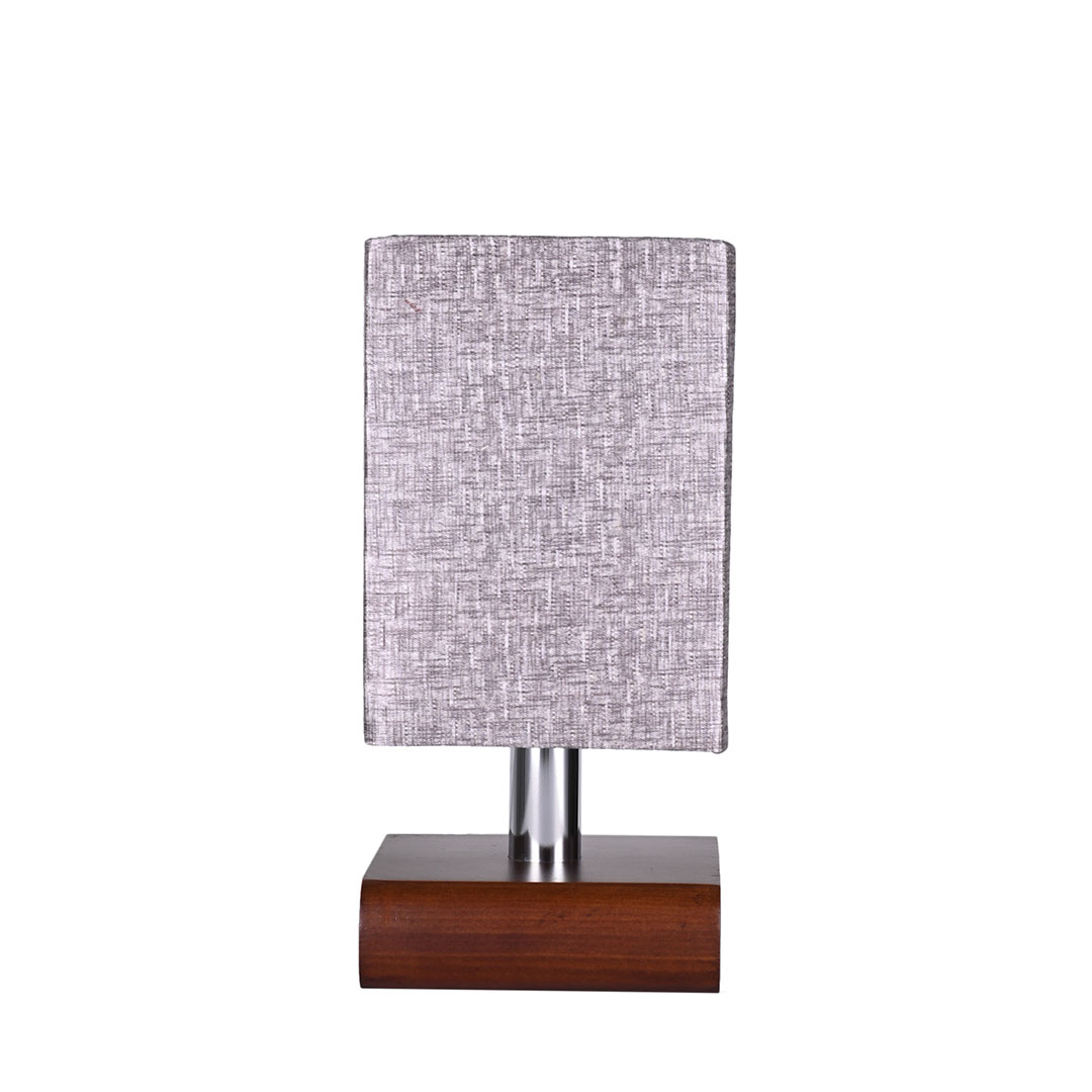 مصباح مكتب مودرن خشب بشابوه قماش - فضي - RL-TL-A-024