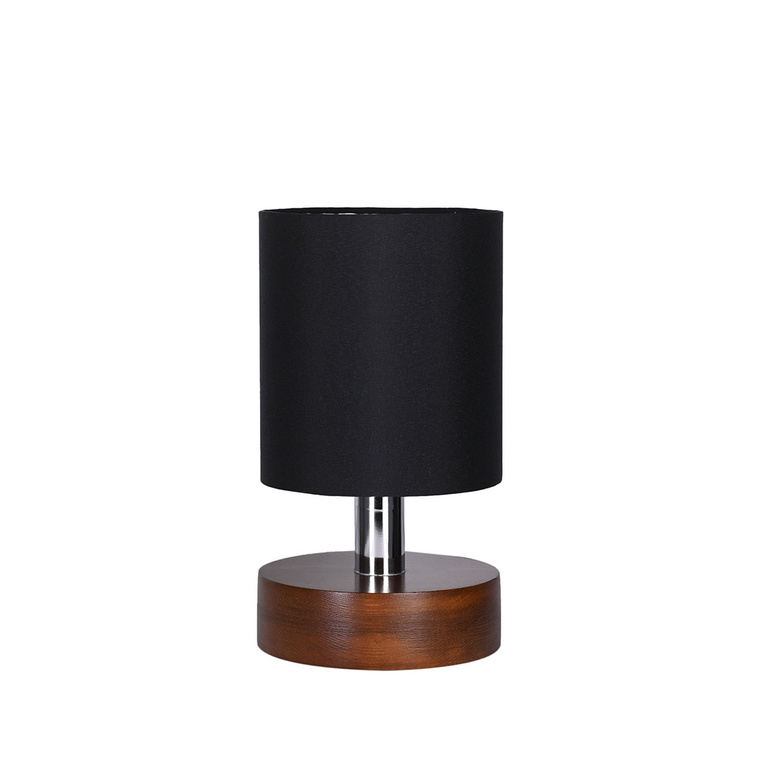 مصباح مكتب مودرن خشب بشابوه قماش - أسود - RL-TL-A-037