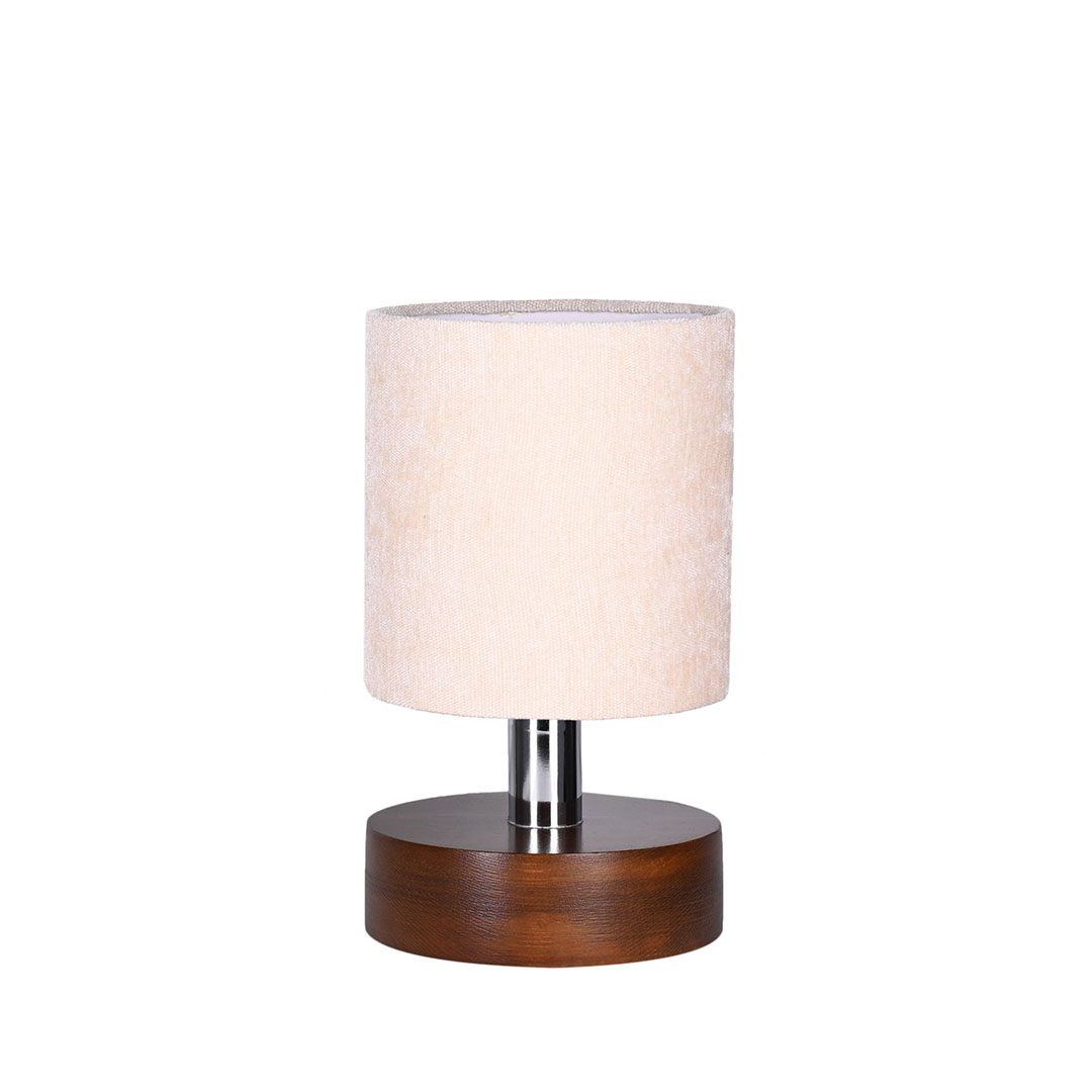 مصباح مكتب مودرن خشب بشابوه قماش - بيج - RL-TL-A-039