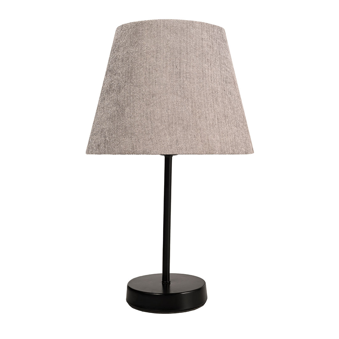 اباجورة مودرن معدن بشابوه قماش - اسود/رمادى - RL-TL-B-039