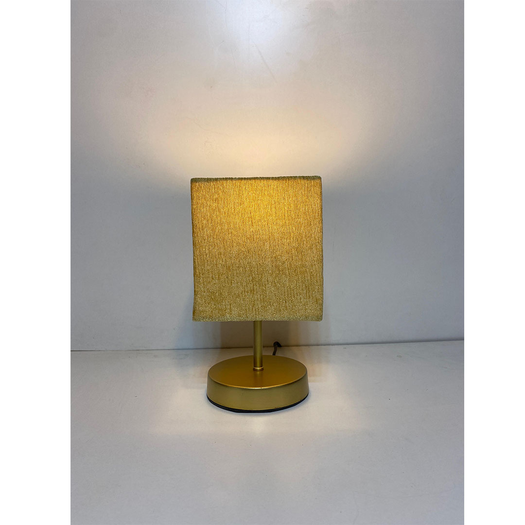 اباجورة مودرن معدن بشابوه قماش - دهبى/دهبى - RL-TL-B-052