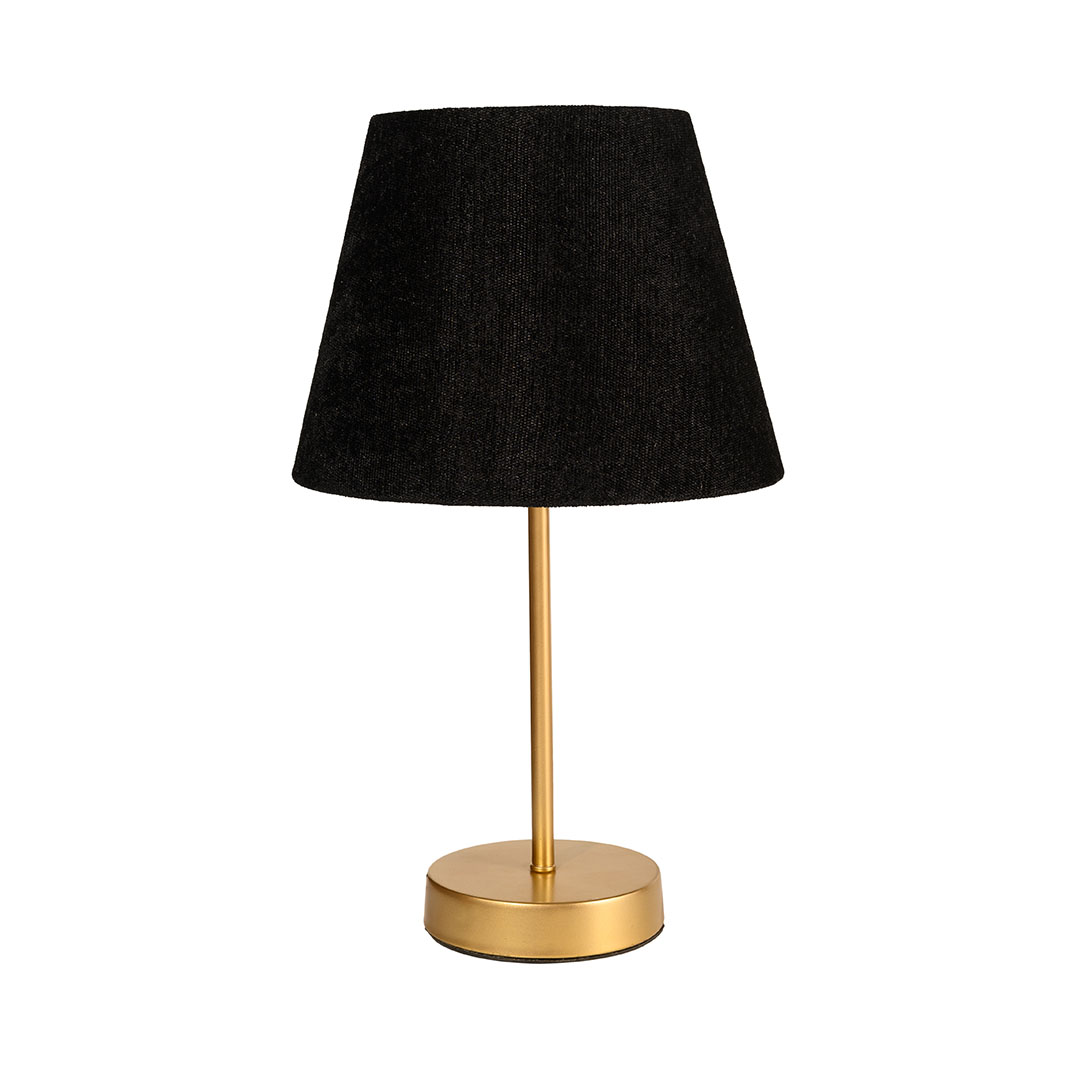 اباجورة مودرن معدن بشابوة قماش - دهبى/اسود - RL-TL-B-063