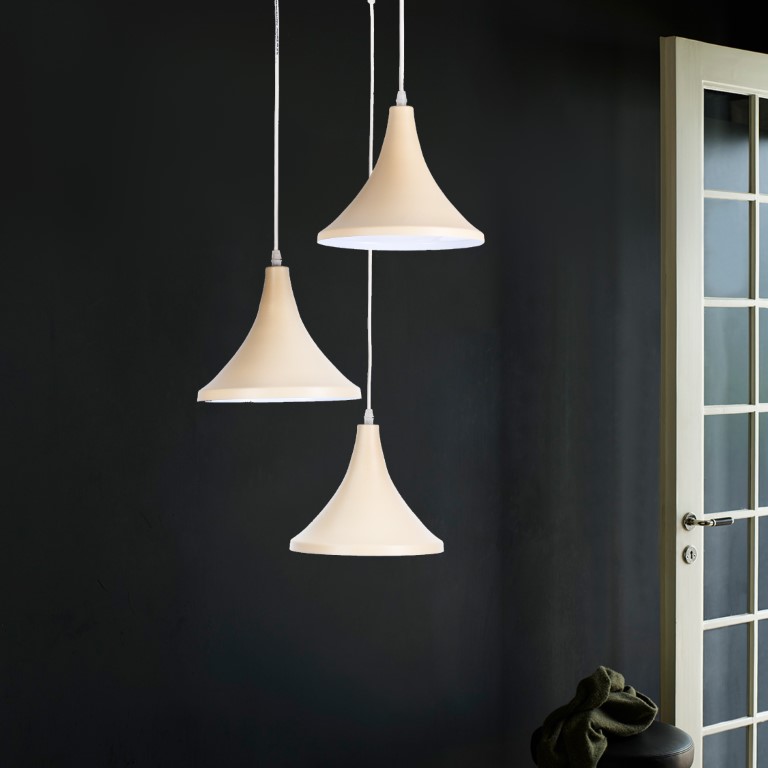 نجفة مودرن ثلاثية - بيج