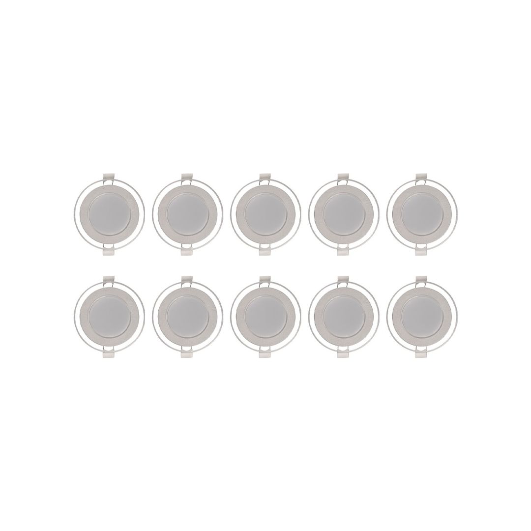 سبوط داخل الجبس جسم ابيض اضاءة 3 حركة مودرن معدن - 10 قطع - RL-BUN10-SL-A-046