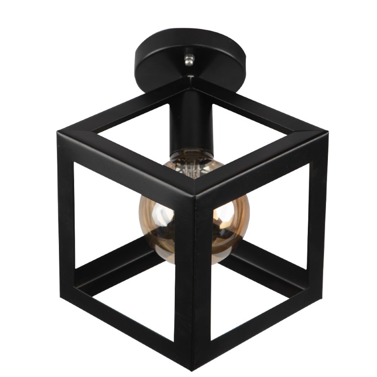 مصباح سقف بدون سلك - أسود