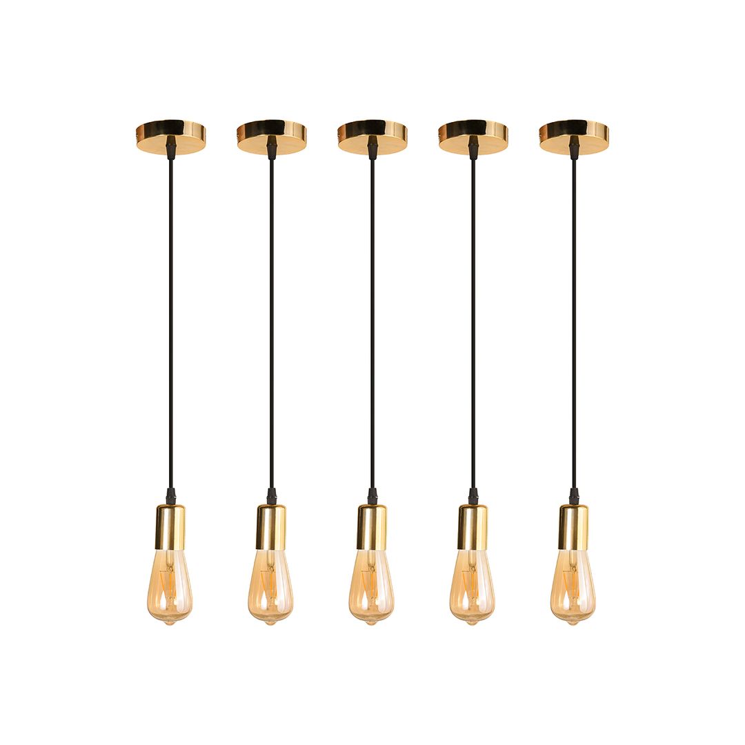 دلاية كبل فردى مودرن بلاستيك - 5 قطع - دهبى - RL-CP-024