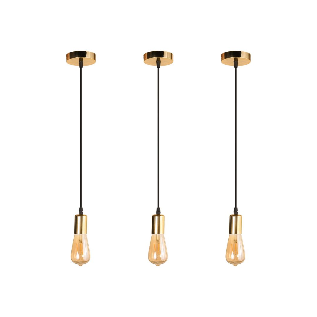 دلاية كبل فردى مودرن بلاستيك - 3 قطع - دهبى - RL-CP-027