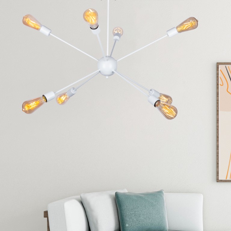 نجفة أخطبوط مودرن - أبيض