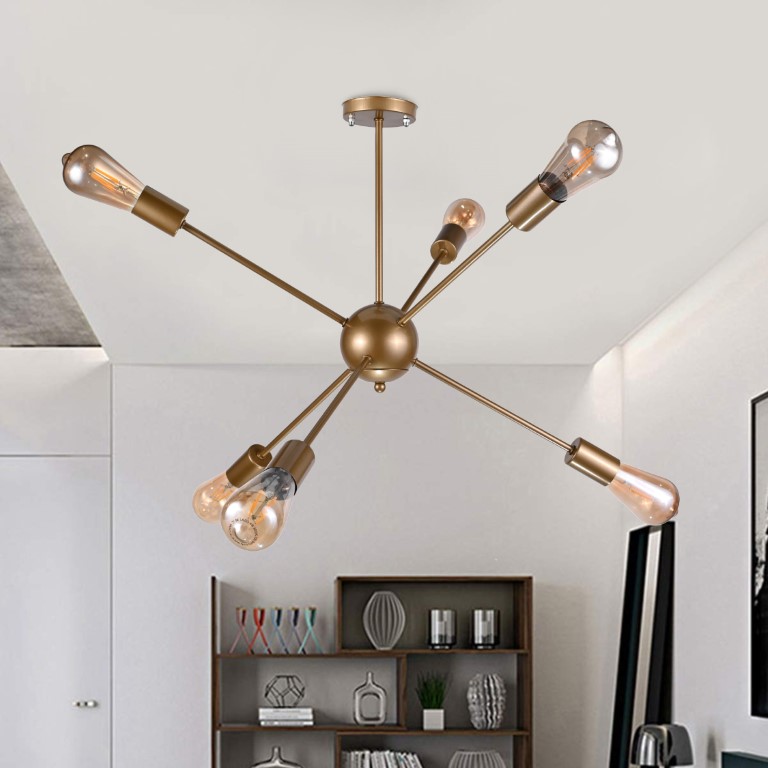 نجفة سداسية مودرن - ذهبي