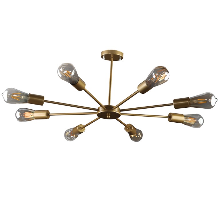 نجفة فروع ثمانية - ذهبي