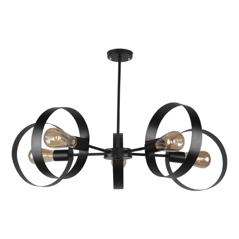 نجفة دوائر مودرن - أسود