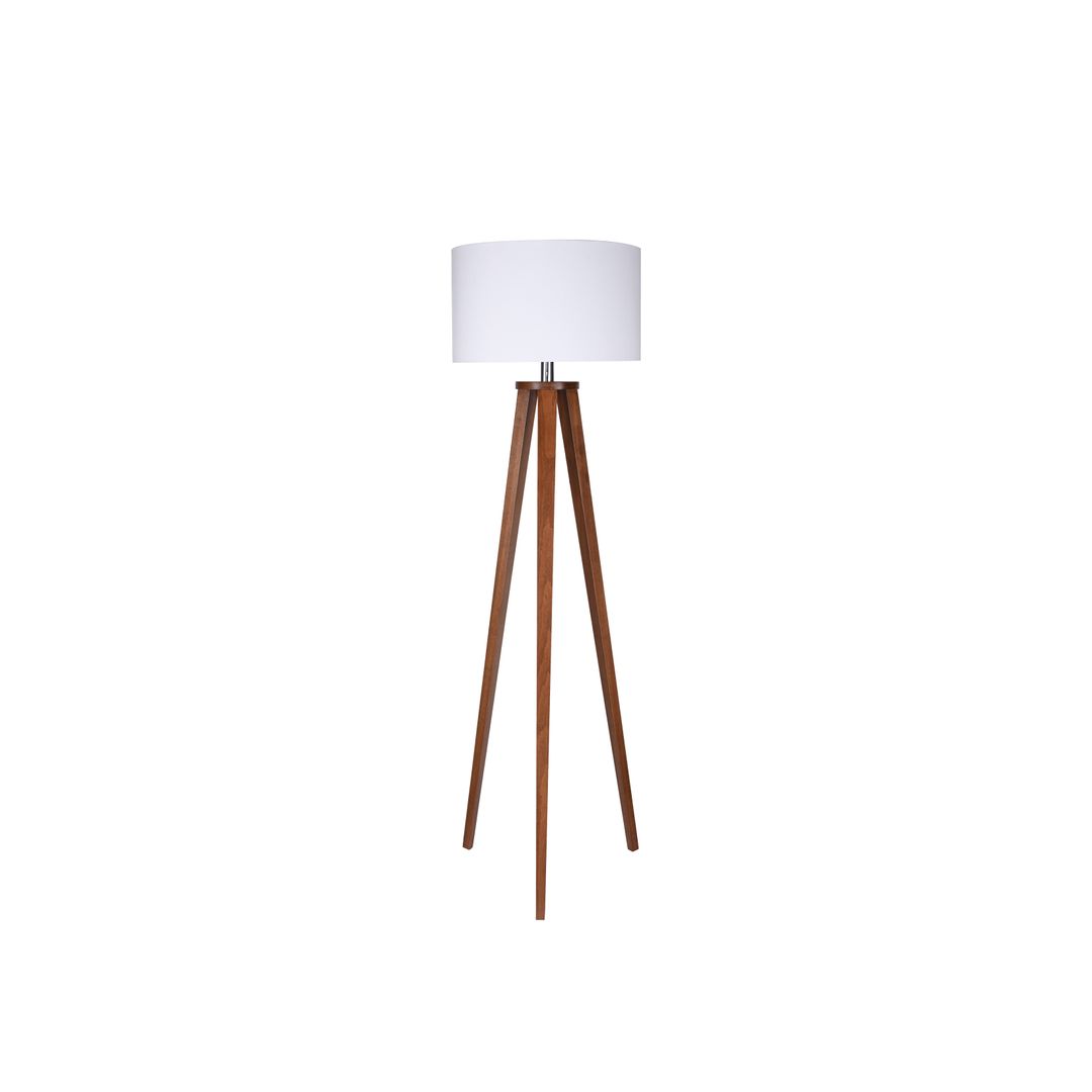 مصباح ارض مودرن خشب غامق - أبيض - RL-FL-A-023