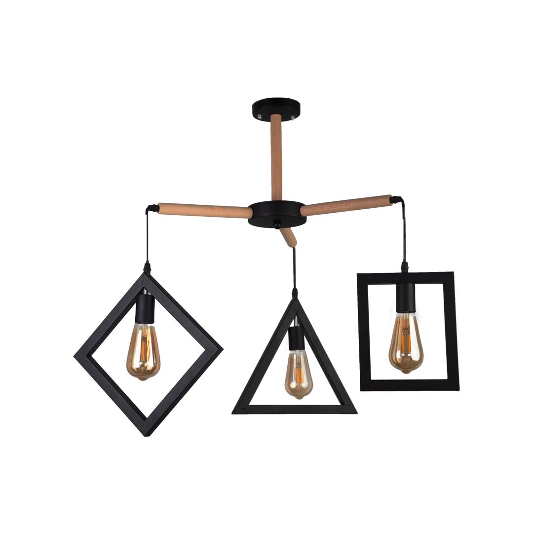 مصباح سقف مودرن معدن - أسود - RL-GS-002