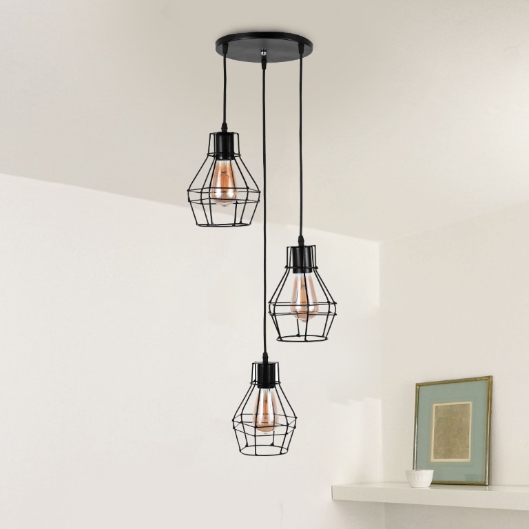 نجفة مودرن عصرية - أسود