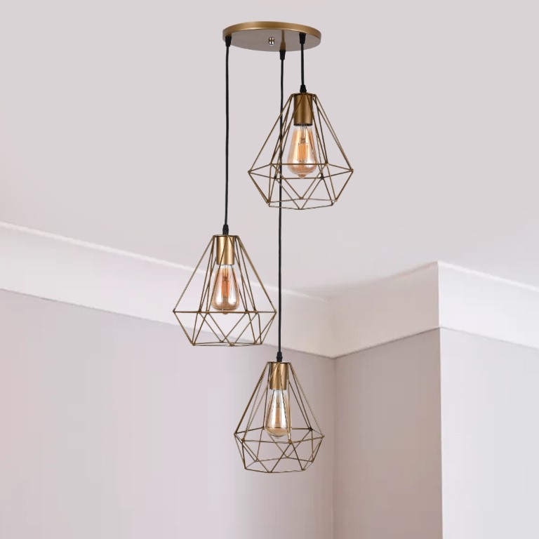 نجفة جوهرة مودرن - ذهبي