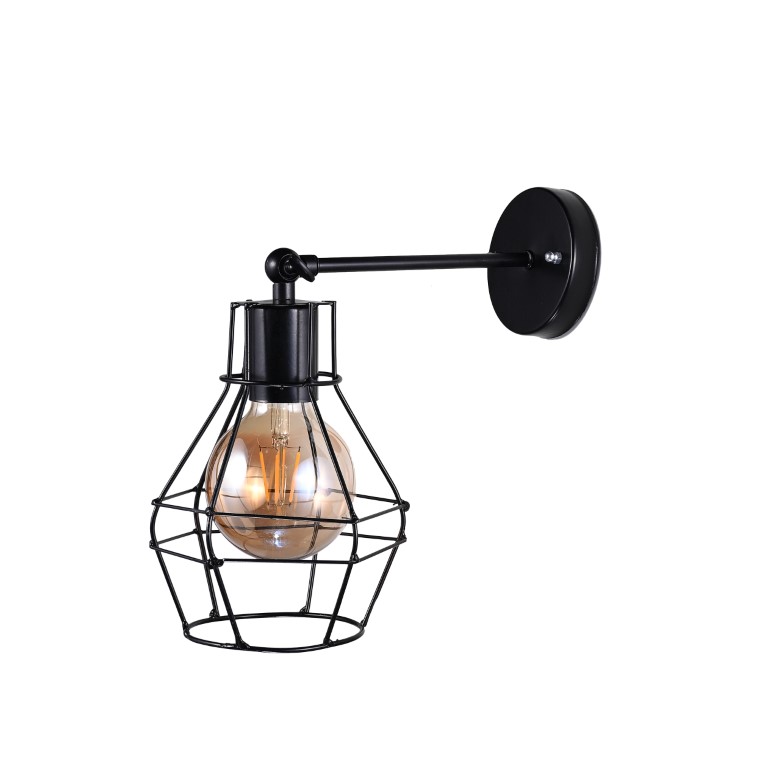 مصباح للحائط مودرن - أسود