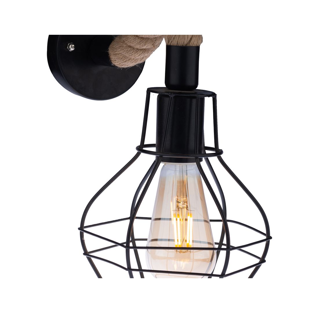 مصباح حائط مودرن حبل كتان - بيج - RL-KR-052