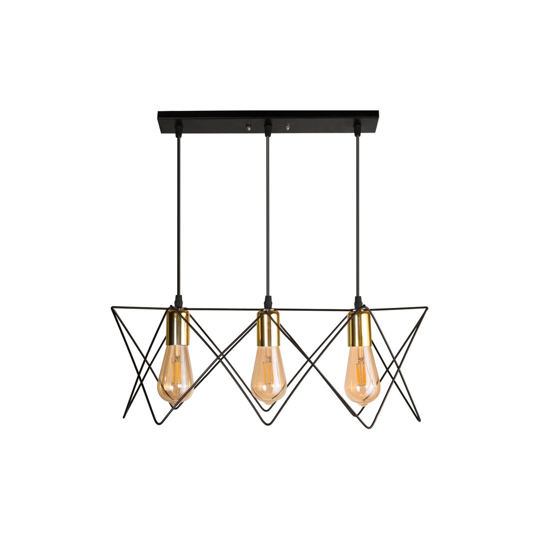 دلاية ثلاثية مودرن معدن - اسود/دهبى - RL-KR-062