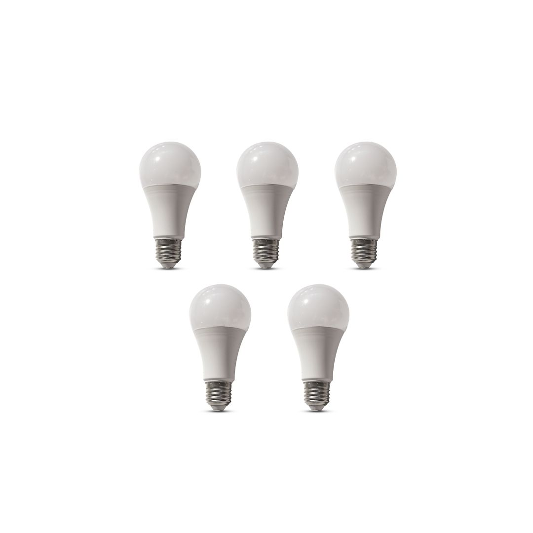 لمبات ليد - 12 وات - إضاءة بيضاء - 5 لمبات