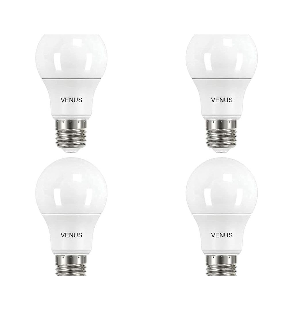 لمبة ليد فينوس 12 وات اضاءة ابيض - بلاستيك - 4 قطع - ابيض - RL-LP-S-039