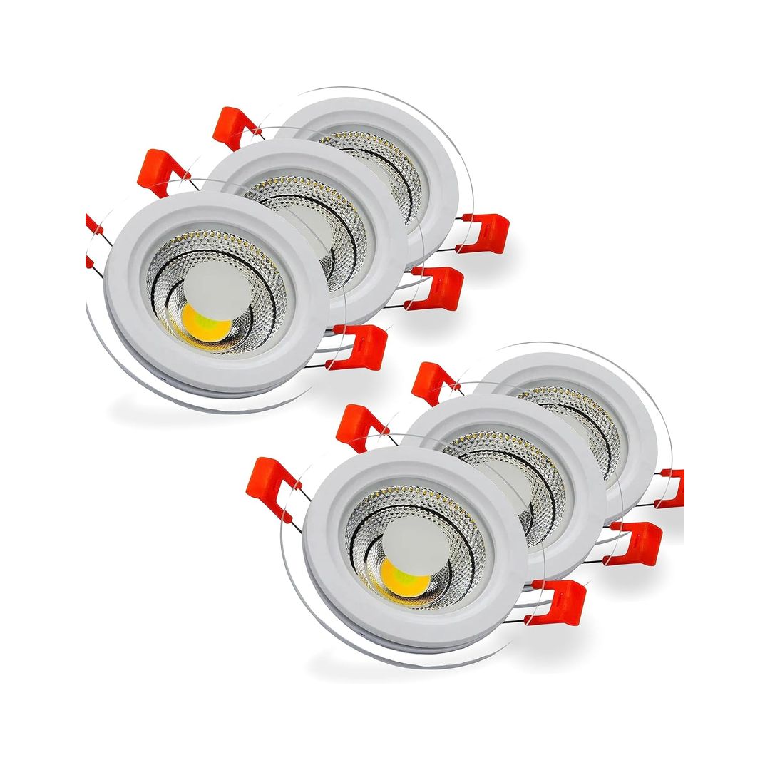 سبوط داخل زجاحي 6 وات 3 اضاءة - معدن * زجاج - 6 قطع - ابيض - RL-LP-S-060