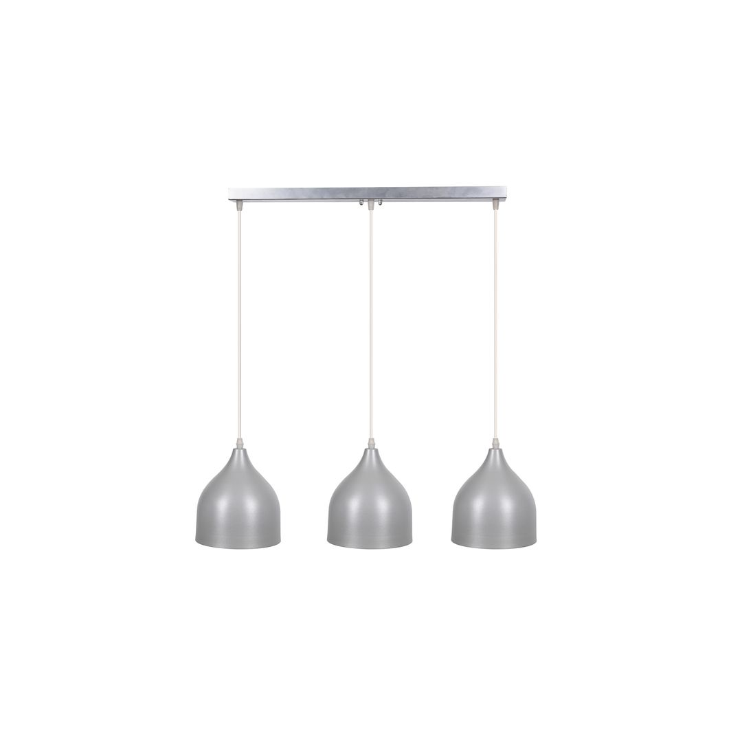 مصباح سقف ثلاثى مودرن معدن - سيلفر رش - RL-NA-018