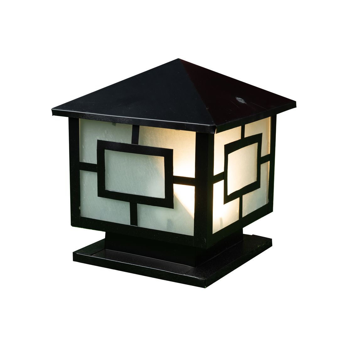 فانوس سور صاج محمل مودرن معدن - اسود - RL-PB-A-002