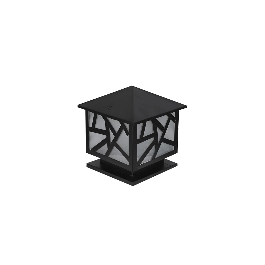 فانوس سور صاج محمل مودرن معدن - اسود - RL-PB-A-003